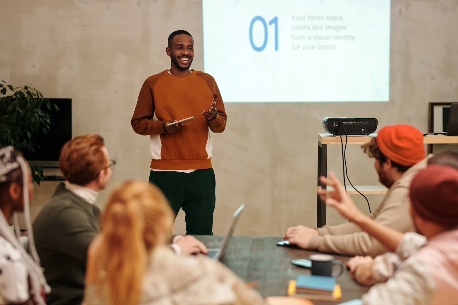 A leadership training program in session